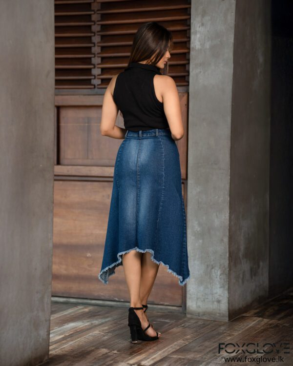 SHARK BITE DENIM SKIRT - Image 3