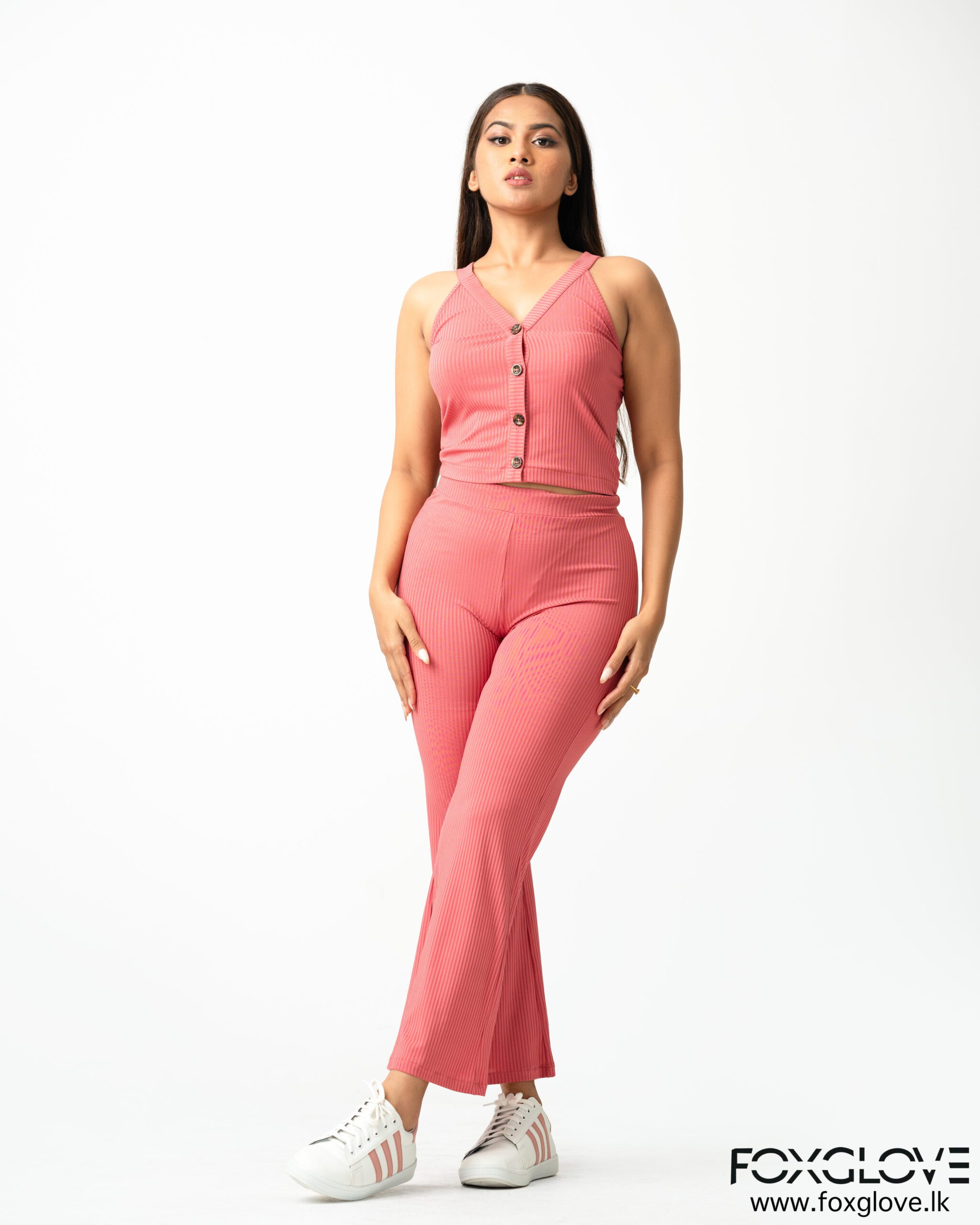 RIB CROP TOP & PANT SET