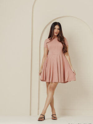 RIBBED KNIT LOUNGE DRESS