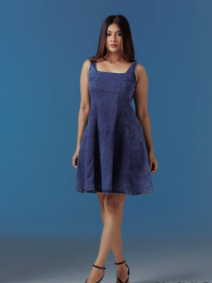 DENIM LOUNGE MINI DRESS