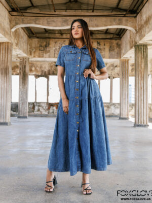 CHAMBRY MAXI SHIRT DRESS