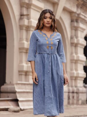 FLAIR TUNIC EMBROIDERY DRESS