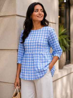 GINGHAM GORGEOUS LINEN SHIRT