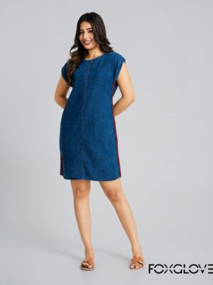 SIDE DETAILS MAGGIE SLEEVE SHIFT DRESS
