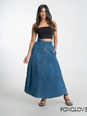 SEAMED LONG MAXI SKIRT