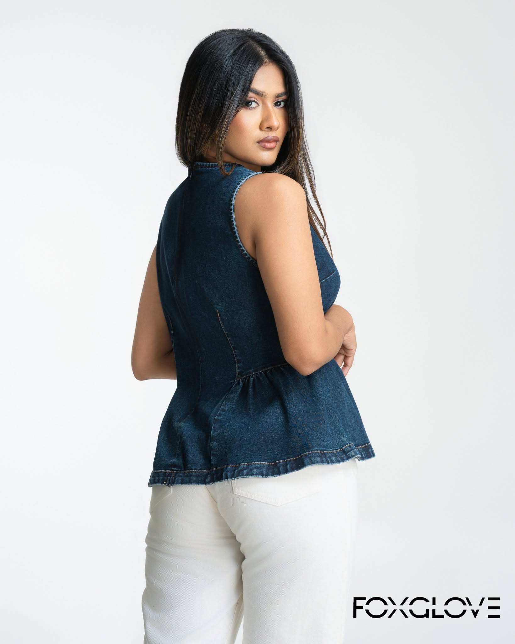 MARY LOUNCE DENIM TOP - Image 4