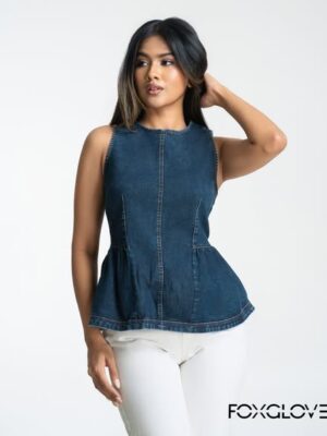 MARY LOUNCE DENIM TOP